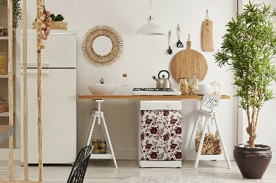 Magnetinis kilimėlis indaplovei Bordo gėlės