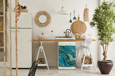 Magnetinis kilimėlis indaplovei Mėlyna abstrakcija