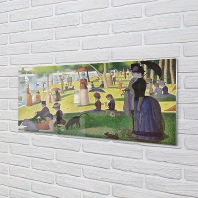 Akrilo stiklo paveikslas Sekmadienio popietę Grande Jatte saloje – Georges Seurat