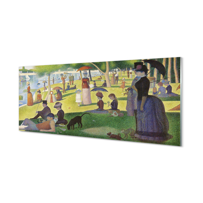 Akrilo stiklo paveikslas Sekmadienio popietę Grande Jatte saloje – Georges Seurat