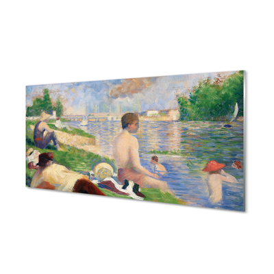 Akrilo stiklo paveikslas Baigiamoji studija besimaudantiems Asnieres – Georges Seurat