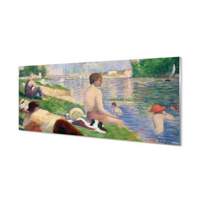 Akrilo stiklo paveikslas Baigiamoji studija besimaudantiems Asnieres – Georges Seurat