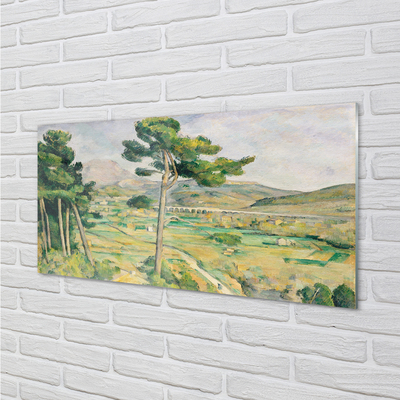 Paveikslas ant akrilinio stiklo Šventasis kalnas Viktorijos ir lanko slėnio viadukas – Paul Cézanne