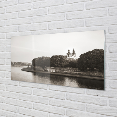 Paveikslas ant akrilinio stiklo Krokuvos upės tiltas