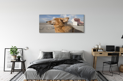 Akriliniai paveikslas Rudas paplūdimio šuo