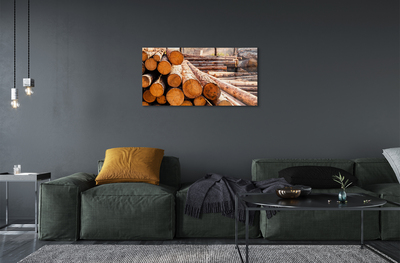 Akrilo stiklo paveikslas Rąstų medienos sudėtis