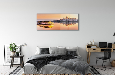 Akriliniai paveikslas Saulėlydžio laivas į jūrą