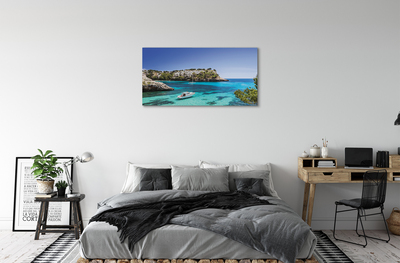 Foto ant drobes Ispanija Cliffs jūros pakrantė