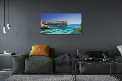Foto ant drobes Ispanija Cliffs jūros pakrantė
