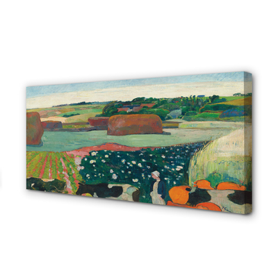 Foto paveikslai ant drobės Šieno kupetos Bretanėje – Paul Gauguin