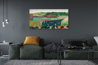 Foto paveikslai ant drobės Šieno kupetos Bretanėje – Paul Gauguin