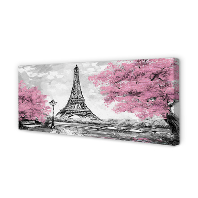 Paveikslas ant drobes Paryžiaus pavasario medžiai