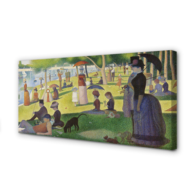 Foto paveikslai ant drobės Sekmadienio popietę Grande Jatte saloje – Georges Seurat