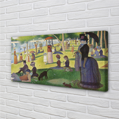 Foto paveikslai ant drobės Sekmadienio popietę Grande Jatte saloje – Georges Seurat