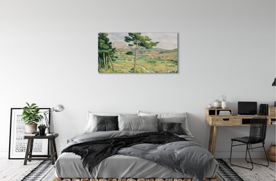 Print ant drobės Šventasis kalnas Viktorijos ir lanko slėnio viadukas – Paul Cézanne
