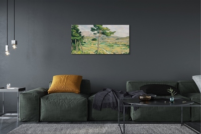 Print ant drobės Šventasis kalnas Viktorijos ir lanko slėnio viadukas – Paul Cézanne