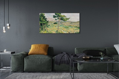 Print ant drobės Šventasis kalnas Viktorijos ir lanko slėnio viadukas – Paul Cézanne