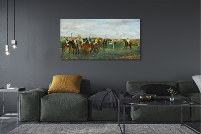 Print ant drobės Žirgų lenktynės – Edgaras Degas