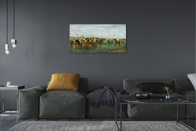 Print ant drobės Žirgų lenktynės – Edgaras Degas