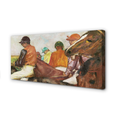 Foto paveikslai ant drobės Žokėjai – Edgaras Degas