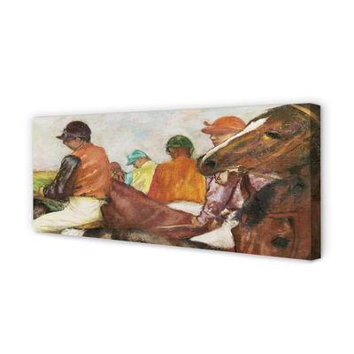 Foto paveikslai ant drobės Žokėjai – Edgaras Degas