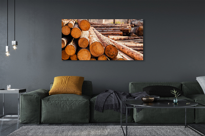 Foto paveikslai ant drobės Rąstų medienos sudėtis