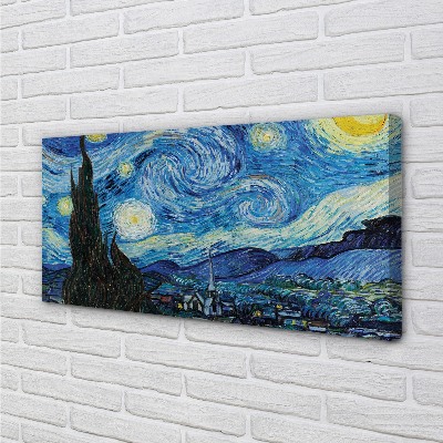 Foto ant drobes Žvaigždėta naktis – Vincentas van Gogas