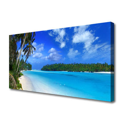 Print ant drobės Beach Palms Sea