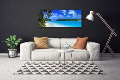 Print ant drobės Beach Palms Sea