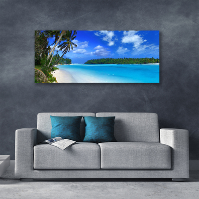 Print ant drobės Beach Palms Sea