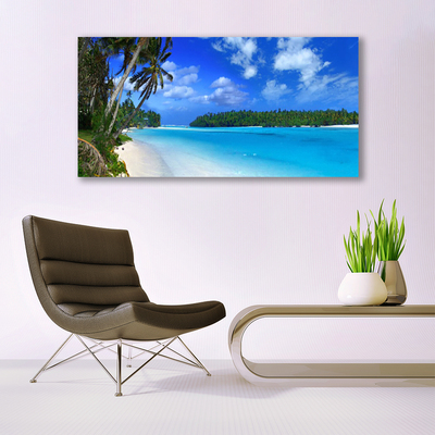 Print ant drobės Beach Palms Sea