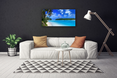 Print ant drobės Beach Palms Sea