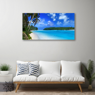 Print ant drobės Beach Palms Sea