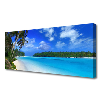 Print ant drobės Beach Palms Sea