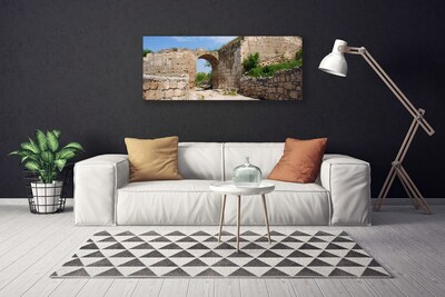 Foto ant drobes Griuvėsių architektūros pastatas