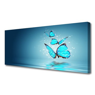 Paveikslas ant drobes Mėlyni drugeliai vandens menas