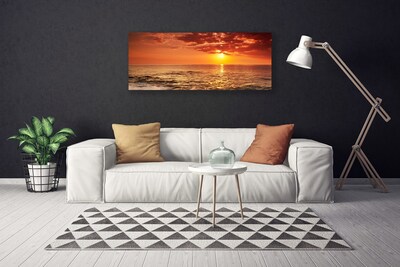 Foto paveikslai ant drobės Jūros saulės peizažas