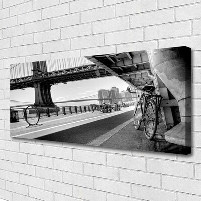 Nuotrauka ant drobes Tilto dviračių architektūra