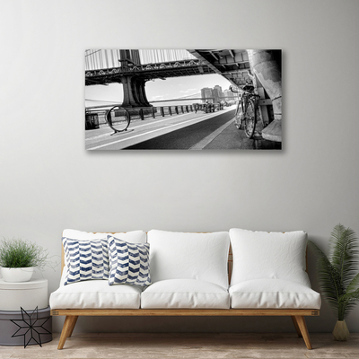 Nuotrauka ant drobes Tilto dviračių architektūra