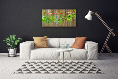 Foto paveikslai ant drobės Džiovintos žolės palieka gamtą