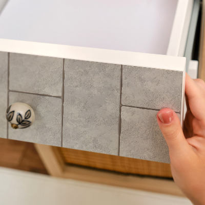 Lipni plėvelė baldams Pilkos plytelės