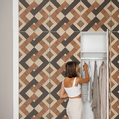 Klijuojama plėvelė baldams Mediniai kvadratai