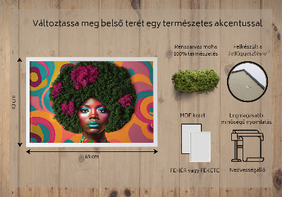 Paveikslas iš samanų Moteris iš Afro