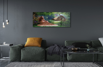 Stiklo paveikslas Miško fazano patelė
