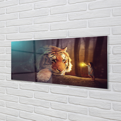 Stiklo paveikslas Tigro miško žmogus