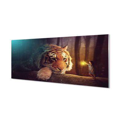 Stiklo paveikslas Tigro miško žmogus