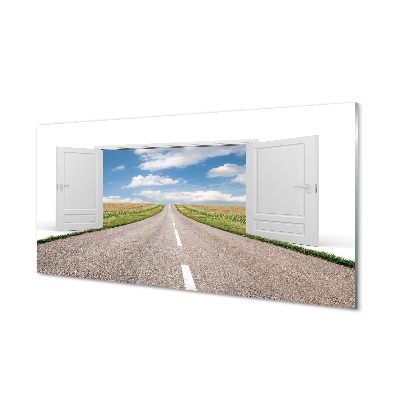 Stiklo paveikslas Durų kelio dėžė 3d
