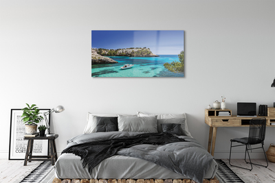 Stiklo paveikslas Ispanija Cliffs jūros pakrantė