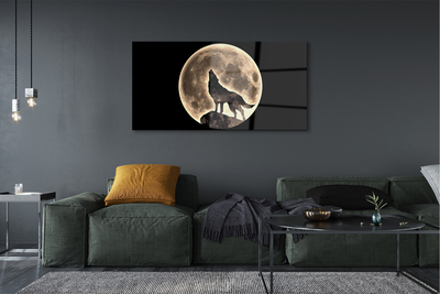 Stiklo paveikslas Mėnulio vilkas