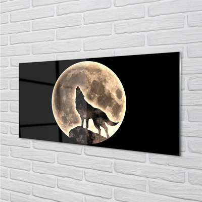 Stiklo paveikslas Mėnulio vilkas